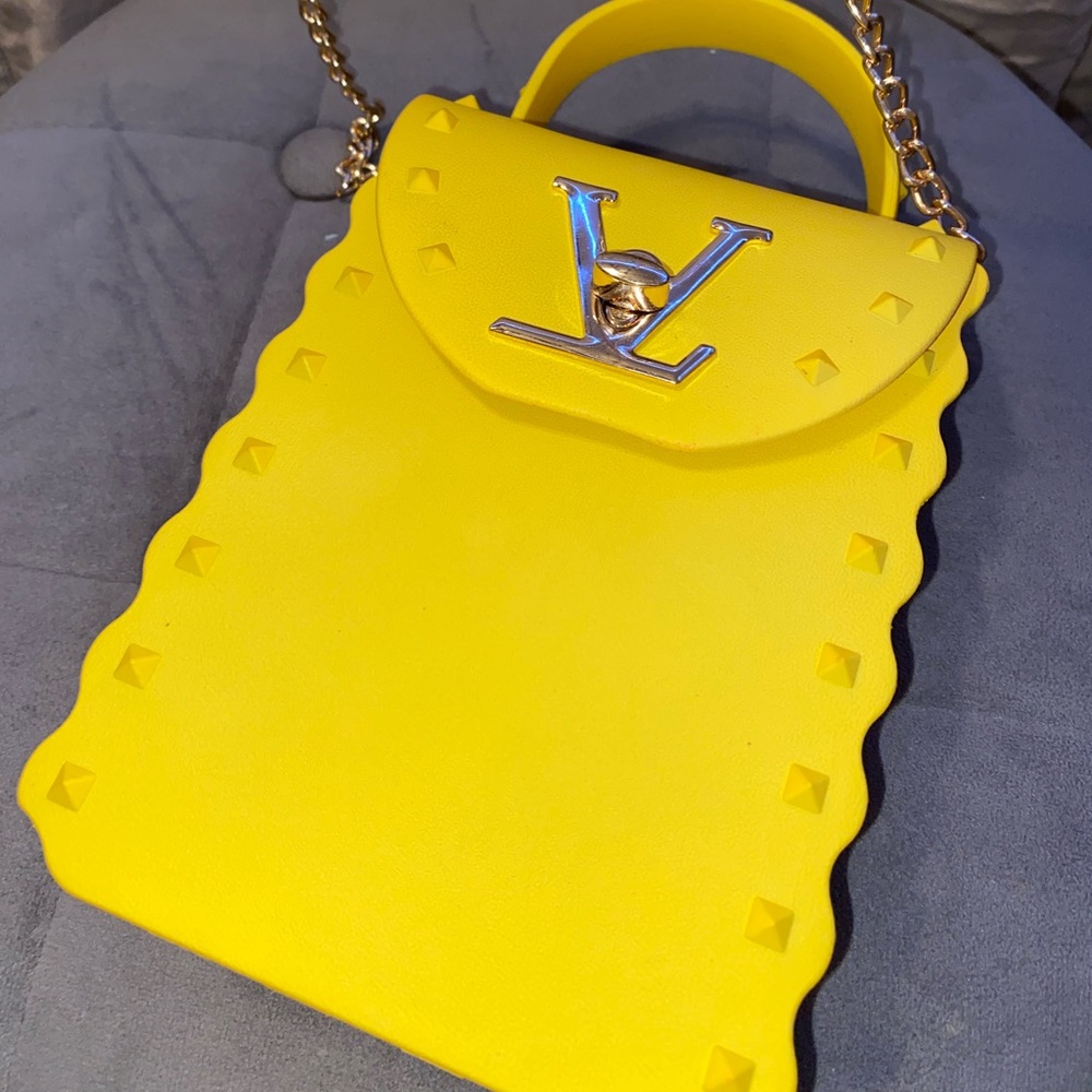yellow mini purse